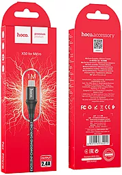 Кабель USB Hoco X50 Excellent micro USB Cable Black - миниатюра 5