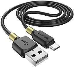 Кабель USB Borofone BX59 2.4A micro USB Cable Black - миниатюра 2