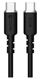 Кабель USB PD Veron CC07 Silicon 100w 5a 1.2m USB Type-C - Type-C cable black