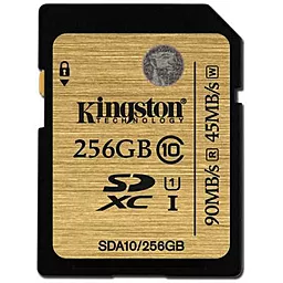 Карта памяти Kingston SDXC 256GB Class 10 UHS-I U1 (SDA10/256GB)