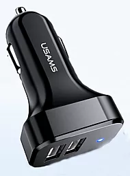 Автомобильное зарядное устройство Usams US-CC087 C13 2.1A Dual USB Car Charger Black - миниатюра 2