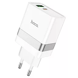 Сетевое зарядное устройство Hoco N21 Topspeed PD30W+QC3.0 White - миниатюра 3