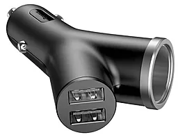 Автомобильное зарядное устройство Baseus Y Type 2 USB 3.1 A Black (CCALL-YX01) - миниатюра 3