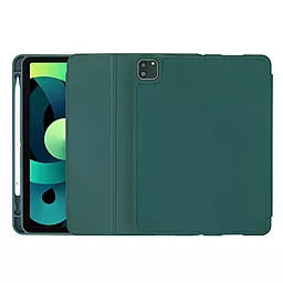 Чехол для планшета Coteetci Liquid Silicone Pen Slot Case для Apple iPad Air 10.9" 2020, 2022, iPad Pro 11" 2018  Dark Green (61009-DG)