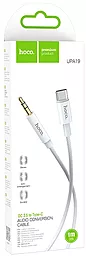 Аудио кабель Hoco UPA19 Aux mini Jack 3.5 mm - USB Type-C M/M Cable 1 м silver - миниатюра 5