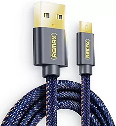 Кабель USB Remax Cowboy micro USB Cable Blue (RC-096)