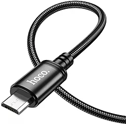 Кабель USB Hoco X89 2.4A micro USB Cable Black - миниатюра 3