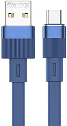 USB Кабель Remax Flushing Series Elastic Aluminum RC-C001 2.4A USB Type-C Cable Blue