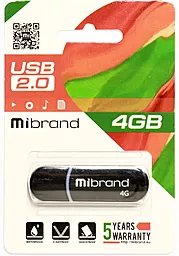 Флешка Mibrand Panther 4GB USB 2.0 (MI2.0/PA4P2B) Black - миниатюра 2