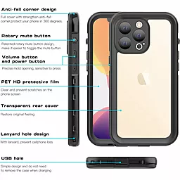 Чохол Shellbox DOT Waterproof Case для iPhone 13  Black - мініатюра 3