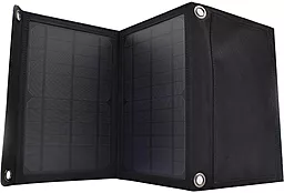 Солнечное зарядное устройство PowerPlant 14w 2xUSB-A black (PB930555) - миниатюра 2