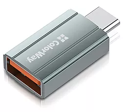 OTG-переходник ColorWay M-F USB Type-C -> USB-A Gray (CW-AD-AC) - миниатюра 2