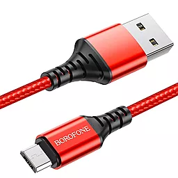 Кабель USB Borofone BX54 2.4A micro USB Cable Red - миниатюра 3