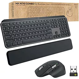Комплект (клавиатура+мышка) Logitech MX Keys for Business UA Graphite (920-010933) - миниатюра 20