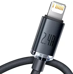 Кабель USB Baseus Crystal Shine Series 2.4A 2M Lightning Cable Black (CAJY000101) - миниатюра 3