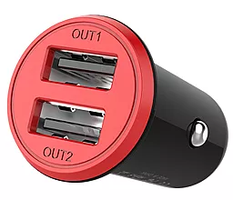 Автомобильное зарядное устройство ColorWay 17w 3.4a 2xUSB-A ports home charger black/red (CW-CHA026-BK) - миниатюра 2
