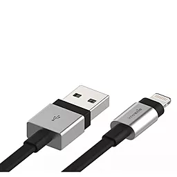 USB Кабель Innerexile Zynk Flat Lightning Cable 10cm Silver/Black (LC-001-002) - мініатюра 2