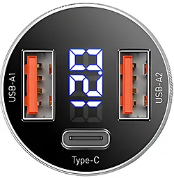 Автомобильное зарядное устройство Essager ES-CC10 80W PD/QC 2xUSB-A-1xC Grey - миниатюра 7