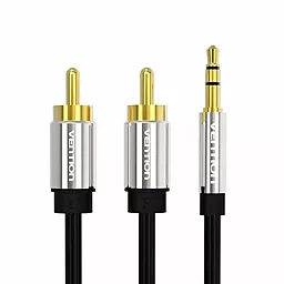 Аудио кабель Vention AUX mimi Jack 3.5 мм - 2xRCA M/M 1м cable black (BCFBF) - миниатюра 2