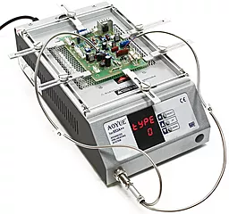 Паяльная станция инфракрасная, с преднагревателем плат AOYUE Int 853A++ (кварцевый, 120х120 мм, 500Вт)