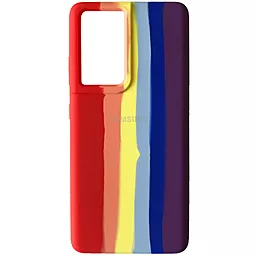 Чехол Epik Silicone Cover Full Rainbow для Samsung Galaxy A72 4G, Galaxy A72 5G Красный / Фиолетовый