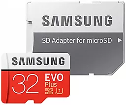 Карта памяти Samsung microSDHC 32GB Evo Plus Class 10 UHS-I U1 + SD-адаптер (MB-MC32GA)