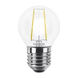 Светодиодная лампа MAXUS филаментная G45 4W 4100K 220V E27 (1-LED-546) - миниатюра 2