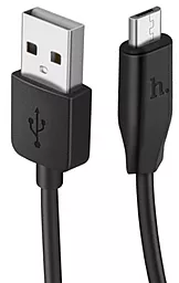 Кабель USB Hoco X1 Rapid 12w 2.4a micro USB cable Black