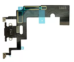 Нижний шлейф Apple iPhone XR с разъемом зарядки и микрофоном Original Black - миниатюра 2