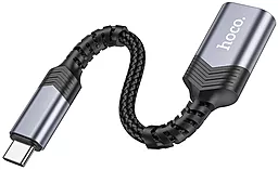 OTG-переходник Hoco UA24 M-F USB Type-C -> USB-A 3.0 Metal Gray - миниатюра 3