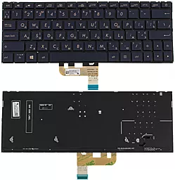 Клавиатура для ноутбука Asus UX333 series с подсветкой клавиш без рамки Blue