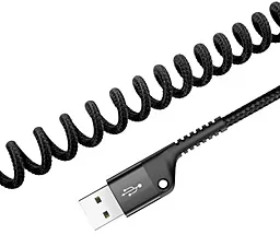 Кабель USB Baseus Fish Eye Spring USB Type-C Cable  Black (CATSR-01) - миниатюра 2