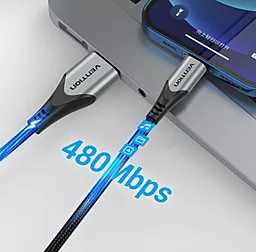 Кабель USB Vention 2.4A Lightning Cable Grey (LABHF) - миниатюра 3