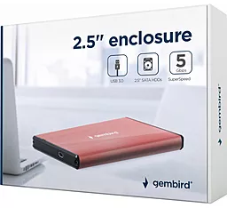 Карман для HDD Gembird EE2-U3S-3-P 2.5" USB Pink - миниатюра 2