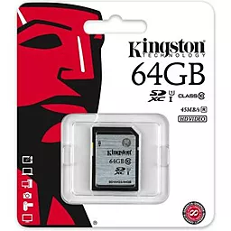 Карта пам'яті Kingston SDXC 64GB Class 10 UHS-I U1 (SD10VG2/64GB) - мініатюра 2