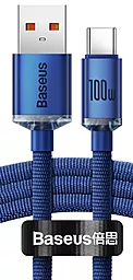 Кабель USB Baseus Crystal Shine 100w 5a USB Type-C cable blue (CAJY000403) - миниатюра 2