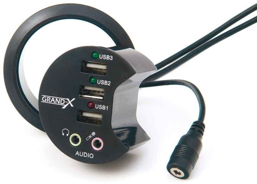 Концентратор (USB-HUB) Grand-X Desk Active (DH-60XDC) / зображення №1