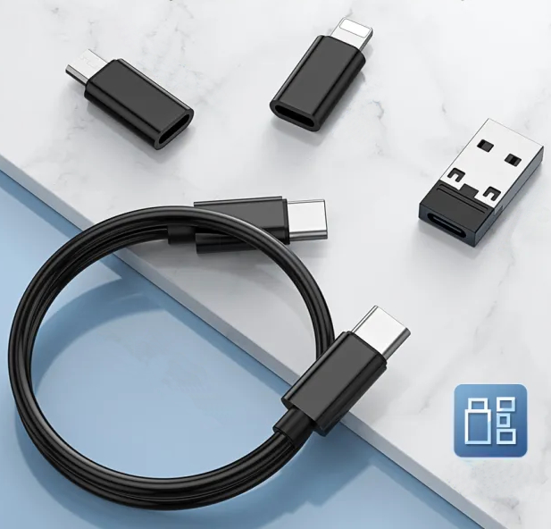 Кабель USB Borofone BU36 Show 3-in-1 USB micro USB/Type-C/Lightning Cable + Storage Case Black / изоборажение №3